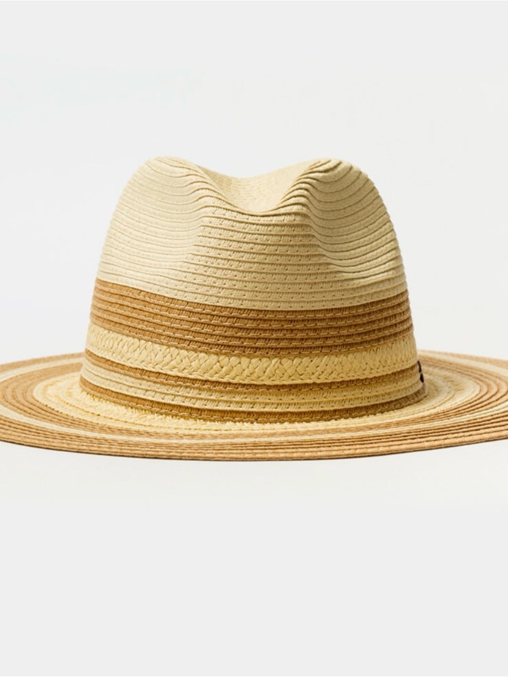 ROXY Straw Sun Hat Wide Brim Beach Boho Summer Natural M/L